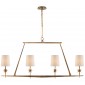 Люстра Etoile Linear Chandelier in Gilded Iron with Natural Paper Shades