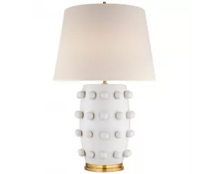 Настольная лампа Linden Medium Lamp in Plaster White