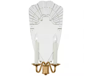 Люстра Adelaide Extra Large Double Sconce in Mirror and Natural Brass