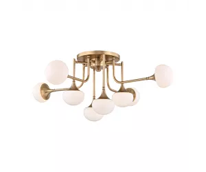 Люстра Флеминг (Fleming Semi Flush), состаренная латунь