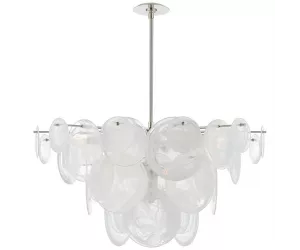 Люстра Луара (Loire Large Chandelier), большая, полированный никель