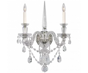 Бра Даниэла Медиум Ту-Лайт Сконс (Daniela Medium Two-Light Sconce), прозрачное стекло