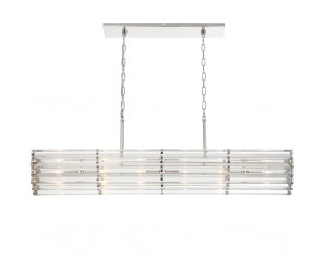 Подвесная люстра Libby Langdon For Crystorama Elliot 6 Light Linear PN