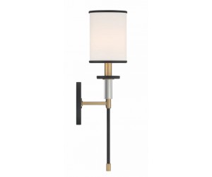 Бра HATFIELD 1 LIGHT WALL MOUNT - BLACK FORGED / VIBRANT GOLD