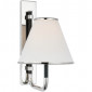 Бра Rigby Small Sconce in Polished Nickel and Ebony with Linen Shade MF 2055PN/EB-L